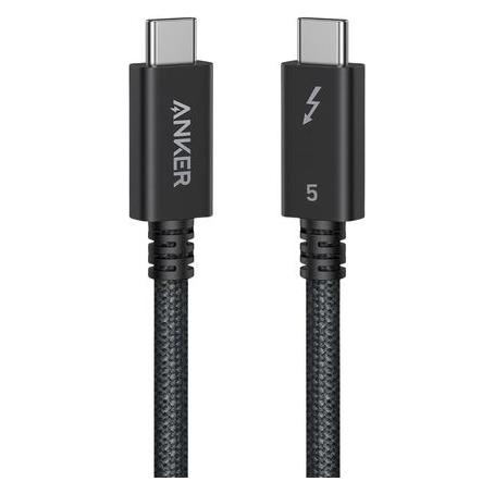 Anker Prime USB-C to USB-C Cable Thunderbolt 5 Cable - 0.5m - Black (0.50 m, USB 4) (A84N1011)