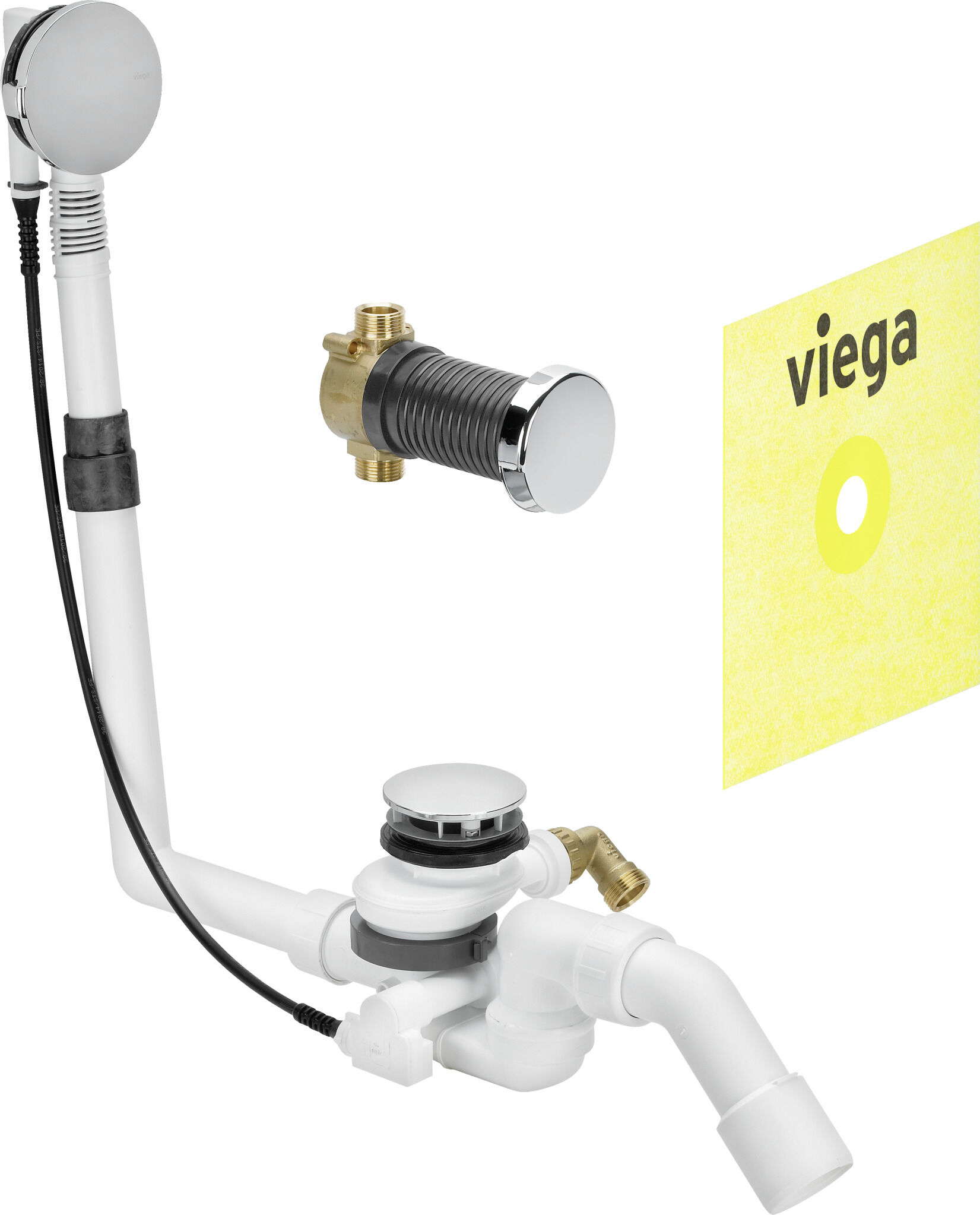 Viega Multiplex Trio vidange / trop-plein 672027 6145.4 DN 40 / 50x540mm, chromé