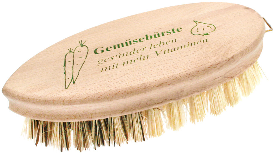 Peggy Perfect 8527 groenteborstel van hout in naturel, 140 mm