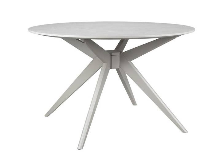 Esstisch Zeme Rund – aus Eschenfunier in Beige - Luxusbetten24