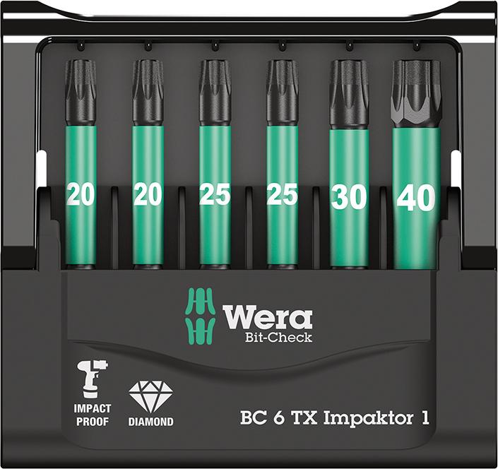 WERA Bit-Satz Bit-Check 6 TX Impaktor 1