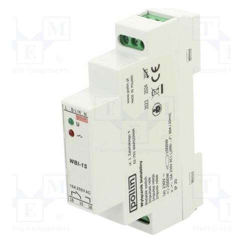 Pollin Electronic Universelles bistabiles Relais 1P 16A 230V TH35 (WBI-1S) (WBI-1S)