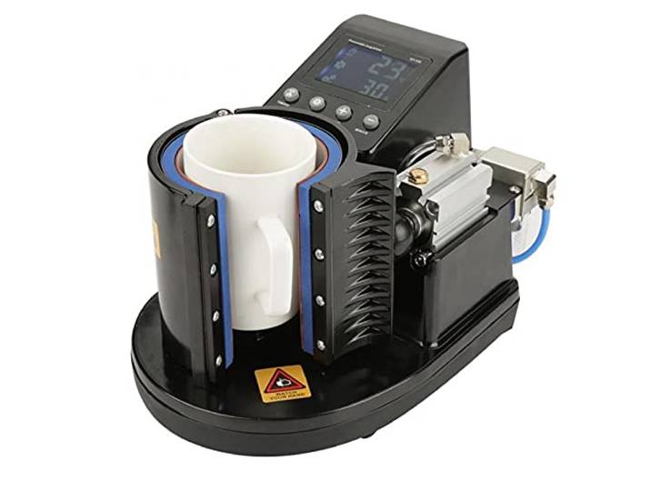 LLOOPK Wärmepresse-Maschine Pneumatische Auto-Becher-Übertragungs-Sublimation ST110