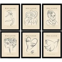 POSTER Set Mit 6 Illustrationen Von Pablo Picasso Harmonie A3 Schwarzer Rahmen