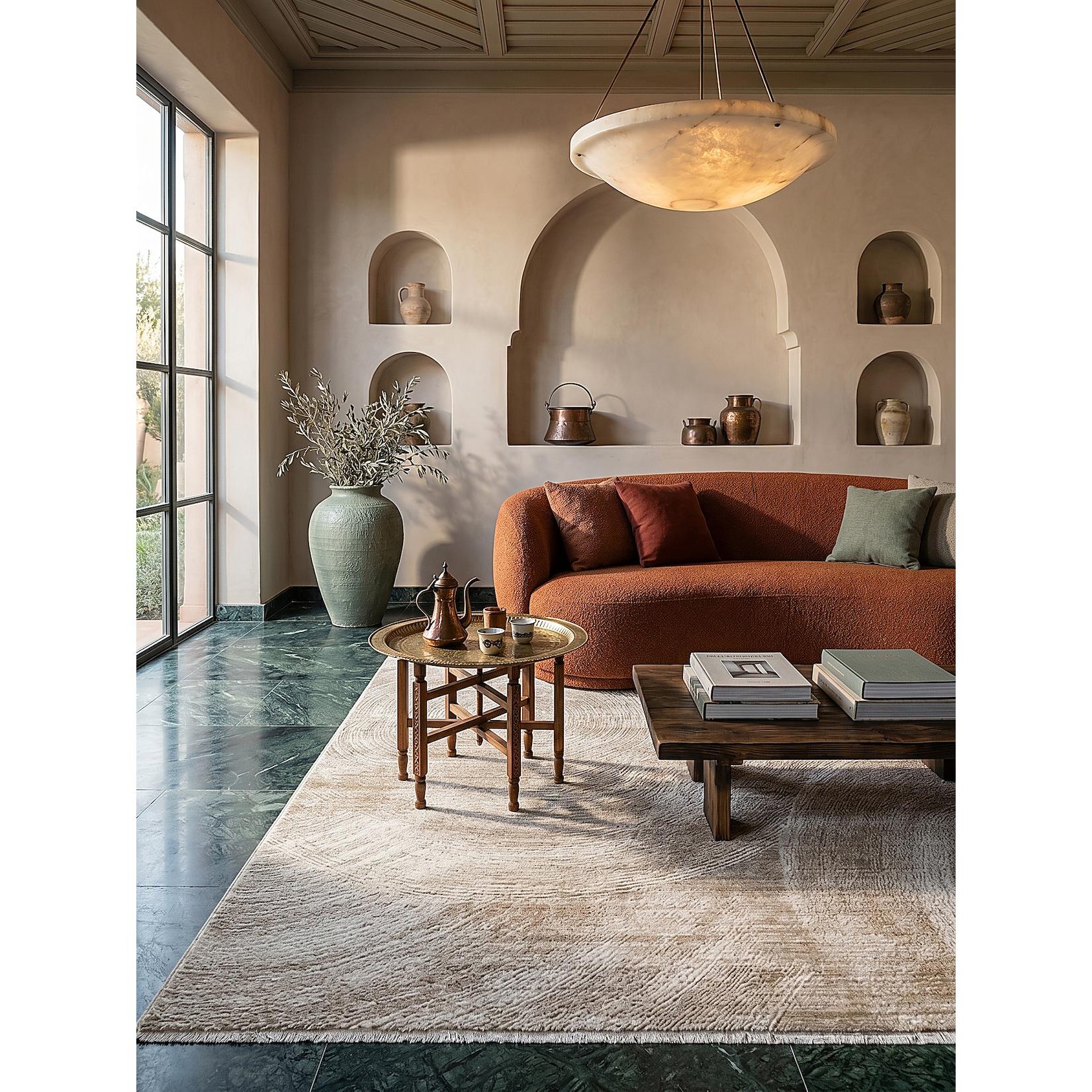 Teppich Kurzflor Beige 200x290 cm - SCRIVIA Kadima Design