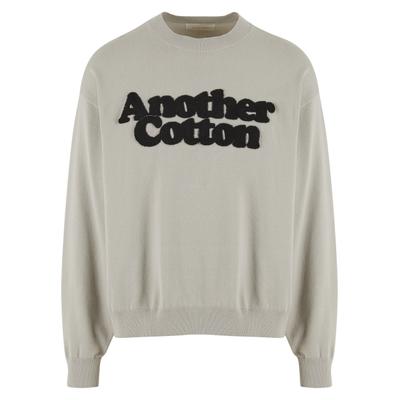 Rundhalspullover ANOTHER COTTON LAB "Another Cotton Lab", Herren, Gr. XS, beige, 100% Baumwolle, mehrfarbig, oversize, Rundhals, Pullover Rundhalspullover