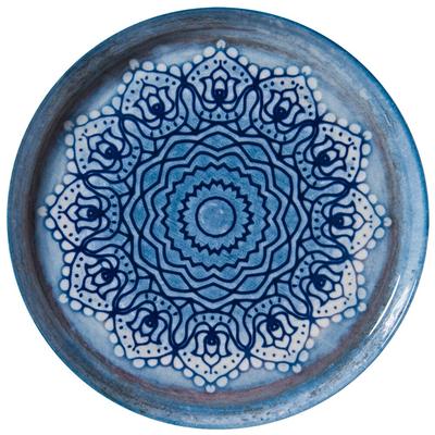 Avet – Set mit 6 flachen Tellern mit vertikalem Rand, 27 cm GR-BLUE-202