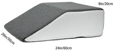 Uplifted Goods Memory Foam Leg Elevating Pillow For Rest And Recovery grey