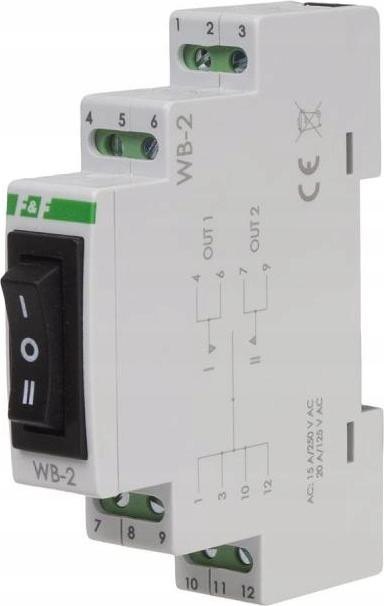 F&F Draaistomschakelaar WB-2 - Zwart - 3-standen - IP20
