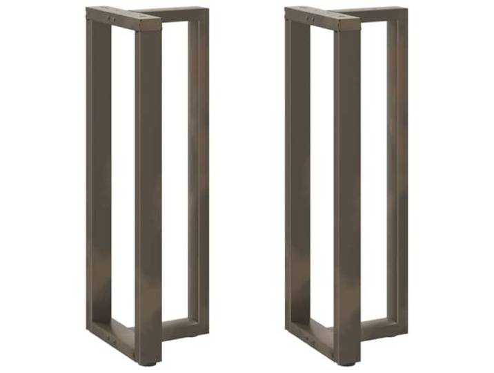 HGDFWRQW Bartischbeine T-Form 2 Stk. 40x35x111cm Naturstahl T-Design aus robustem Stahl für Stehtische in Küche oder Bar, inklusive verstellbarer Füße gegen Wackeln.
