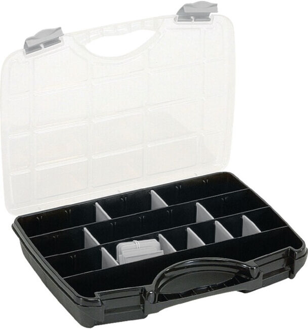 Mallette de rangement l.312xP238xH51mm max. 25 comp. 21 cloisons de sép. vrac tr ; raaco (715355)