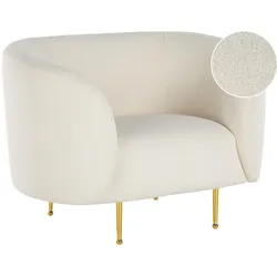 SESSEL Bouclé weiß Loen