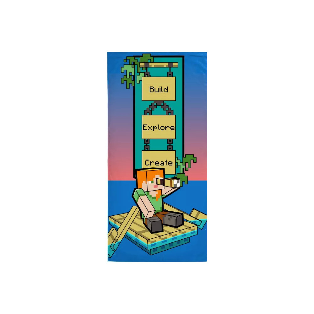 Minecraft strandlaken voor kinderen, extra absorberend, 70 x 140 cm