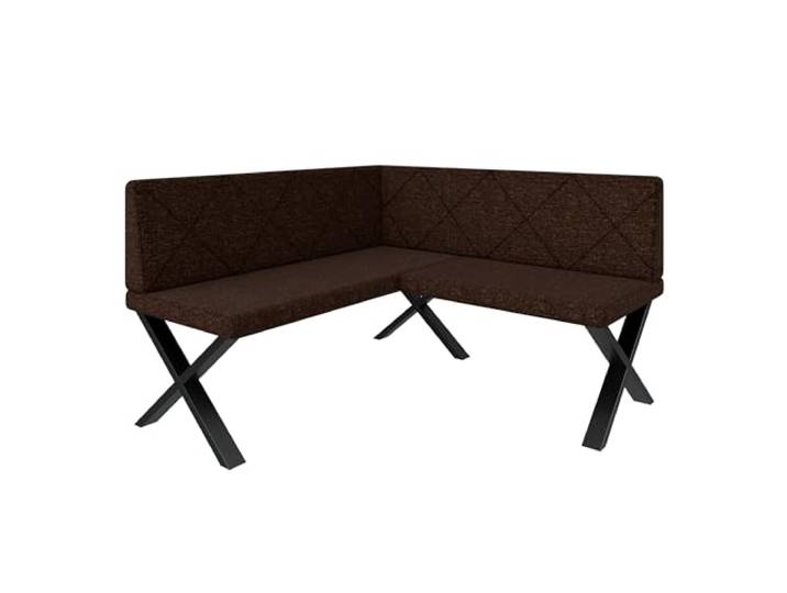 FURNISTAR Eckbank Akiko Metal X - Eckbankgruppe für Ihrem Esszimmer, Küche modern, Sitzecke, Essecke. Perfekt für Küche, Büro und Rezeption. Solide und Starke Verarbeitung. (130x130-Inari28)