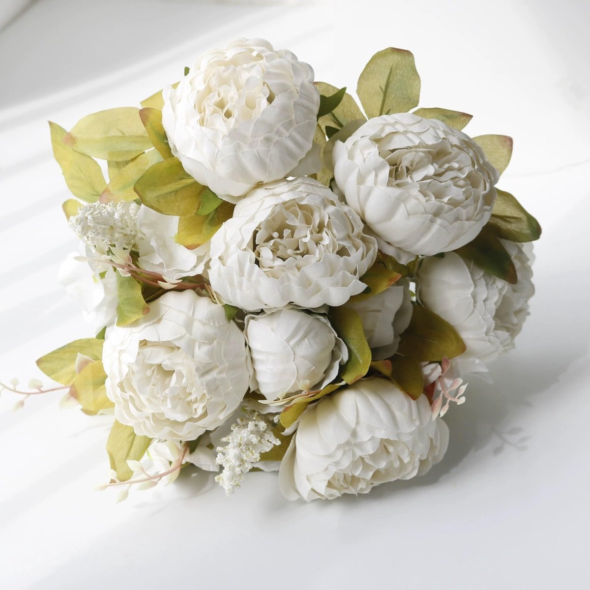 Dailygoods Kunstbloemen Boeket Pioenrozen voor Binnendecoratie