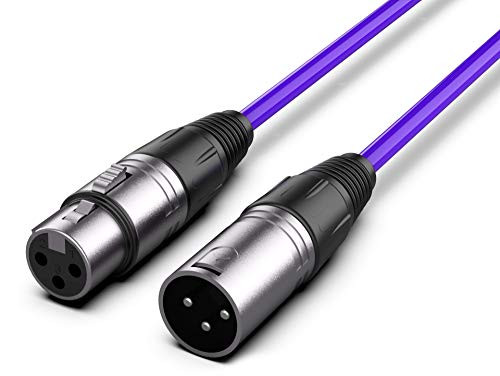 Audibax Silver XLR-kabel Mannelijk naar Vrouwelijk, 10 meter, Paars