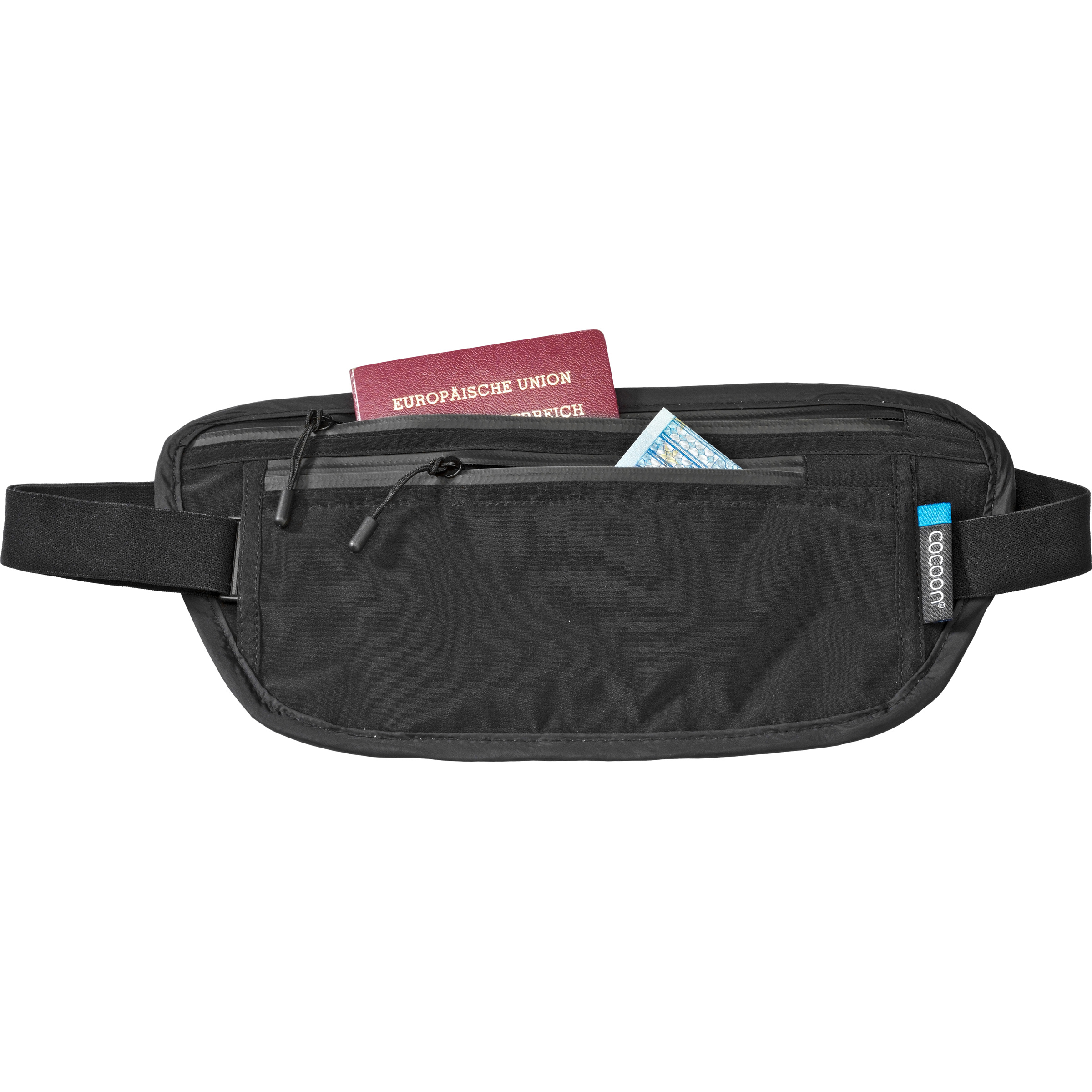 Cocoon Secret Silk Hüfttasche Reisedokumententaschen schwarz Reise