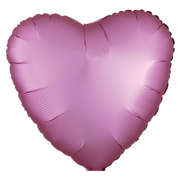Magni Folienballon Herz 43cm Seidenglanz flamingo (5x) (9914099)