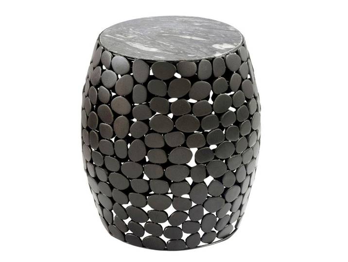 Livetastic Beistelltisch, Schwarz, Metall, rund, rund, 40x46x40 cm, Wohnzimmer, Wohnzimmertische, Beistelltische, Beistelltische Metall