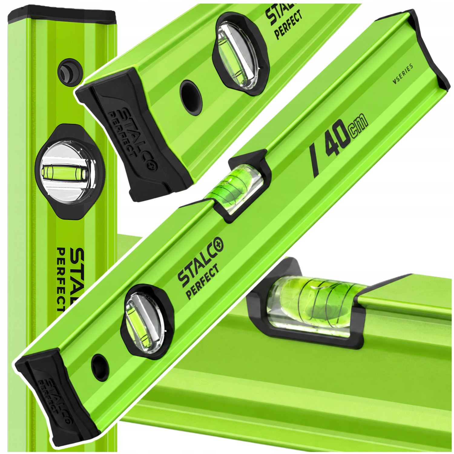 Stalco Perfect V-serie Aluminium Waterpas 40 cm met 2 Libellen