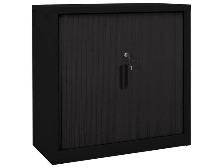 vidaXL Schiebetürenschrank Schiebetürenschrank Stahl 90x40x90 cm Stahl (1-St)
