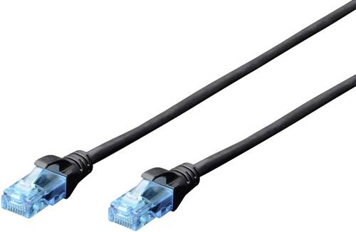 Digitus DK-1512-020/BL RJ45 Patchkabel CAT 5e U/UTP 2.00m Schwarz verdrillte Paare