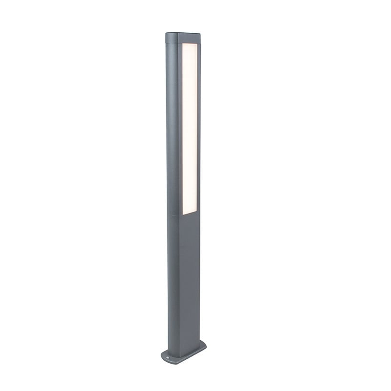 Trio Polo Moderne Buitenlamp - Donkergrijs - Aluminium - Hoogte: 100 cm - Inclusief LED