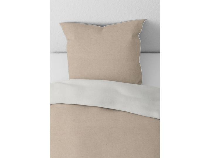 Melange-Flanell Kissenbezug Zordo Beige/Creme 80 x 80cm Flanell