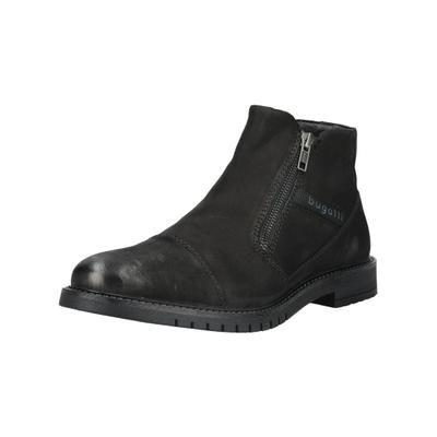 Stiefelette BUGATTI "bugatti Stiefelette Nubukleder", Damen, Gr. 46, schwarz, Nubukleder, Schuhe Stiefelette