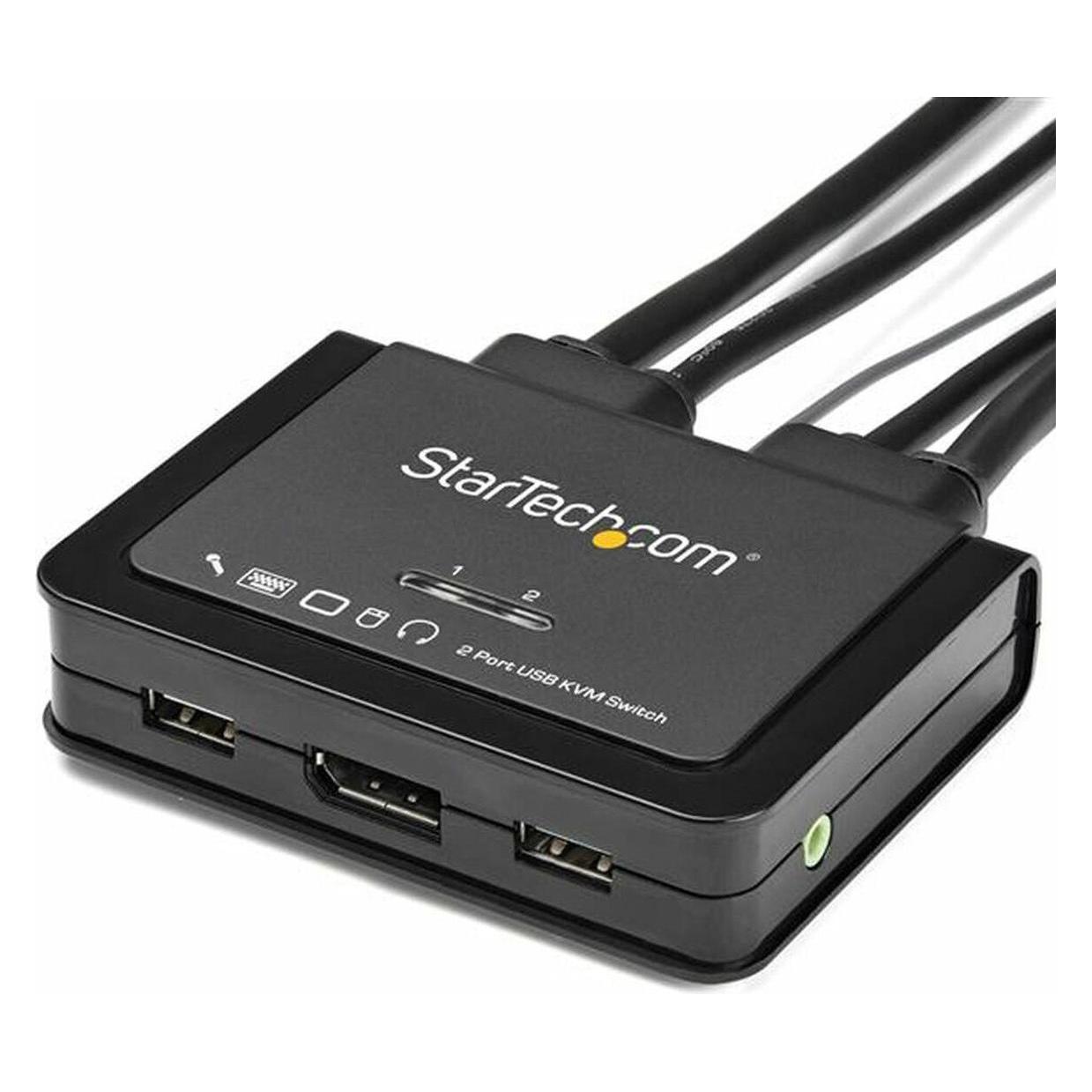 StarTech .com SV211DPUA4K USB DisplayPort KVM Switch (Unterstützt 3,5-mm-Audio, DisplayPort 1.2, USB-powered (SV211DPUA4K)