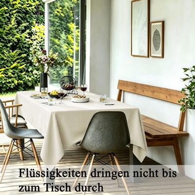 Tischdecke OTTO HOME "Ozzie 1 Stück, Leinenoptik, in eckig und rund", beige, B:250cm L:135cm, Polyester, Tischdecken, Tischdecke, Formstabil & pflegeleicht, eckig oder rund, Dekoration