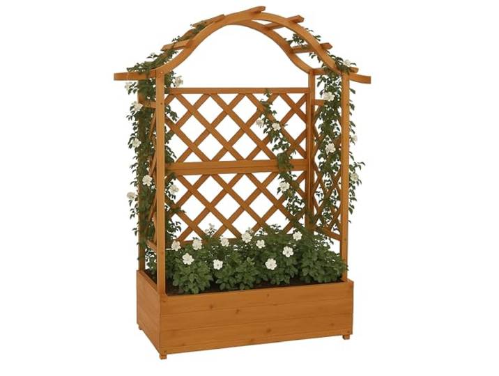 Mendler Hochbeet HWC-P66 138x110x44cm Holz - Natur