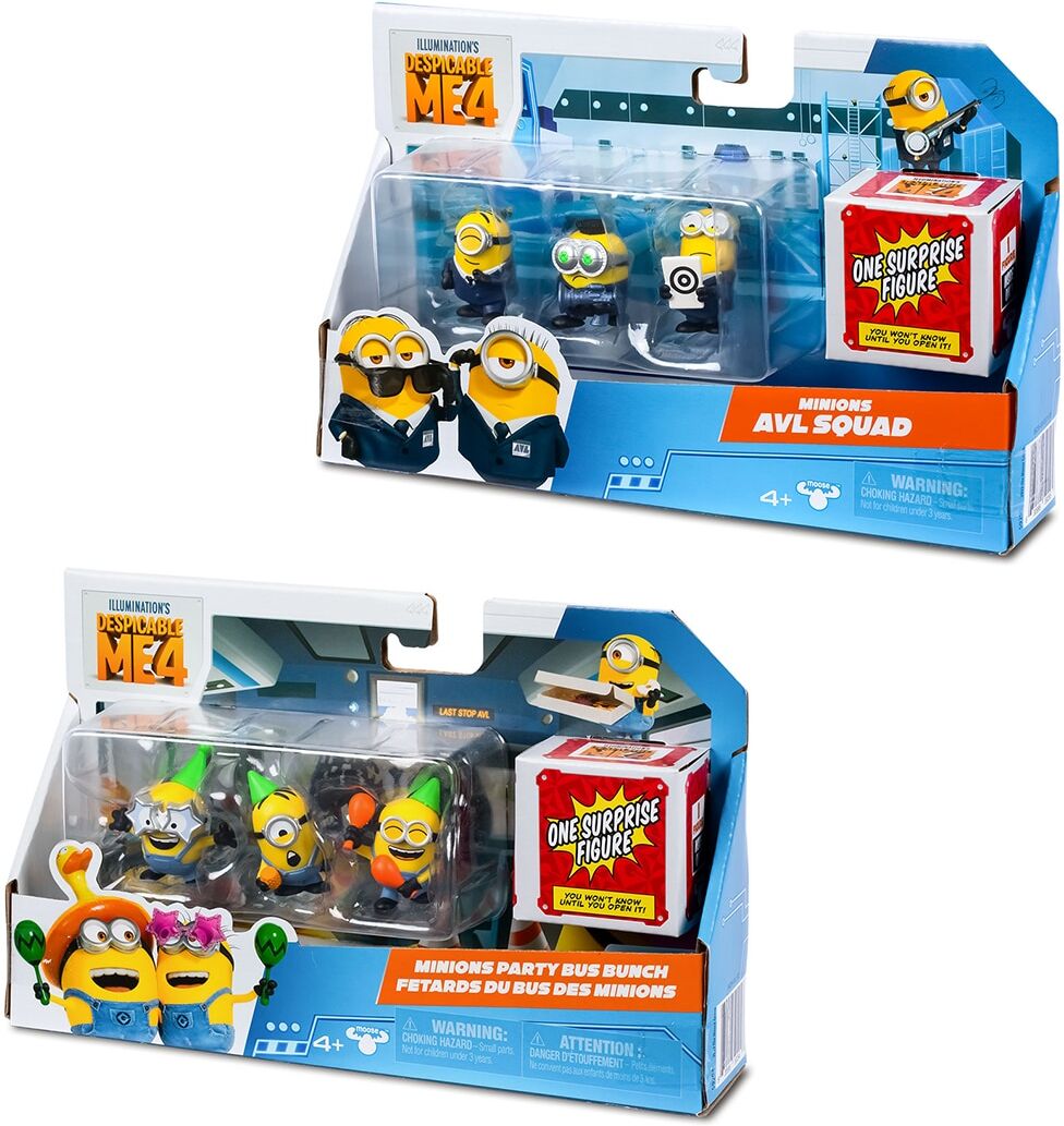 Famosa Pack 4 Figuras 5 cm Minions Mi Villano Favorito 4 modelos surtidos.