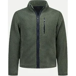 Teddyjacke mit Reißverschluss Grün L