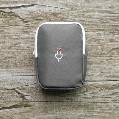 Portable Electronics Organizer Travel Cable Storage Bag For Chargers Headphones And Accessories dark Gray