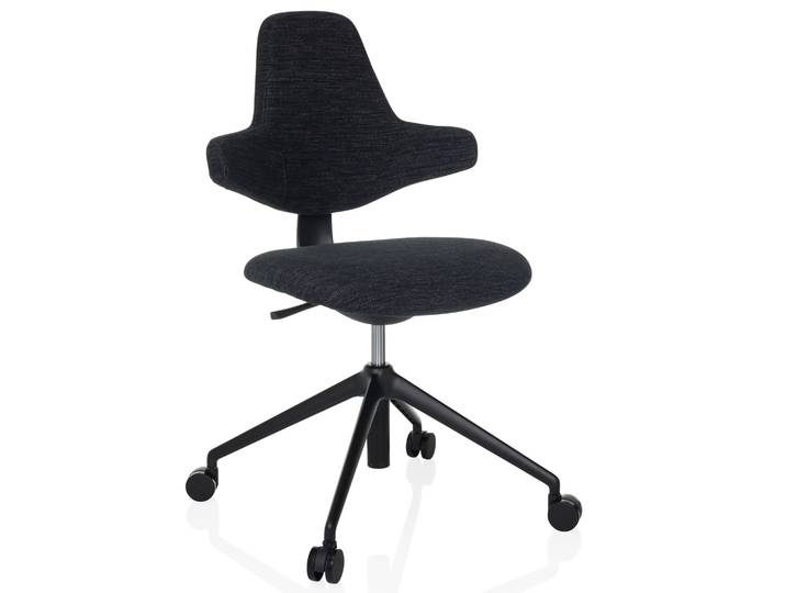 Chaise De Bureau / Siège-selle De Cheval Paliano Noir Hjh Office