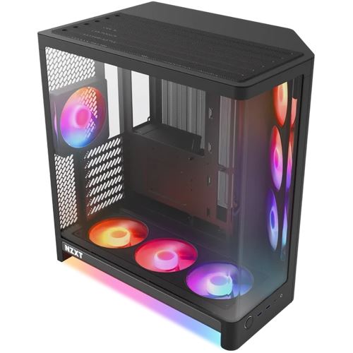NZXT H6 FLOW (2026) RGB+ ALL Black Midi mit Lüfter retail