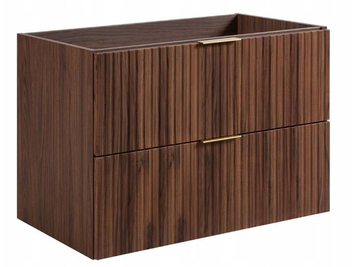 Meuble Suspendu Sous Lavabo Flow Noyer Foncé 80 Cm