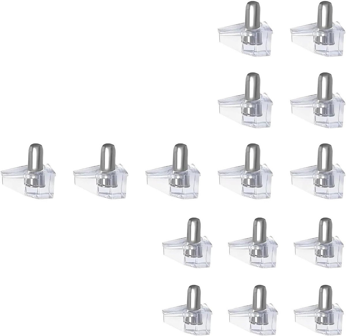 Wit Plastic Planksteunen - Plankpinnen voor Meubelreparatie - 16 mm Lengte