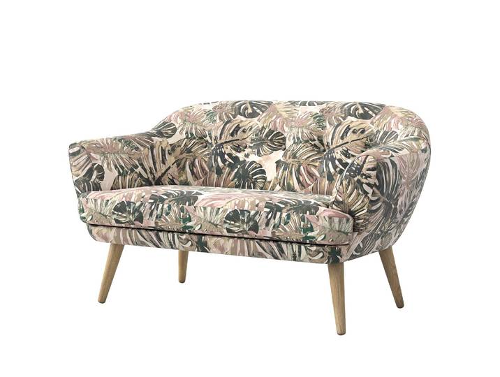 Canapé 2 places Dosrius Vert Microfibre Julis 134 x 78 x 88cm Scandi