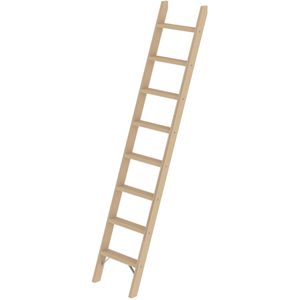 MUNK Anlegeleiter 33708, extrabreit, Länge 2,19m, aus Holz, mit 8 Stufen