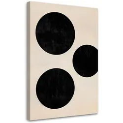 LEINWANDBILD Kreise Minimalismus Abstraktion Beige 40x60cm
