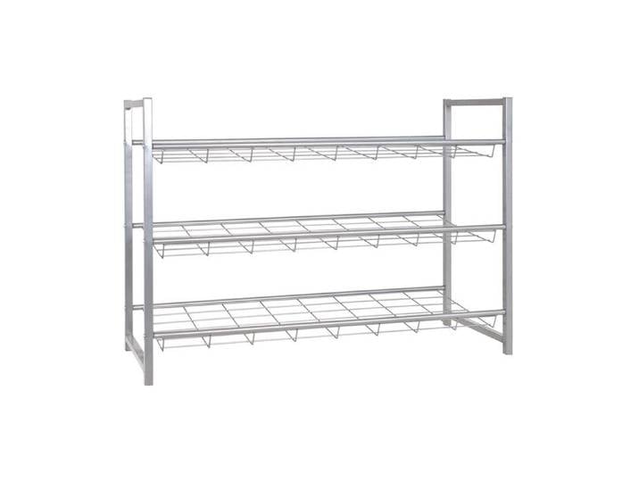 Etagère à chaussures 80x30x60 cm en métal gris