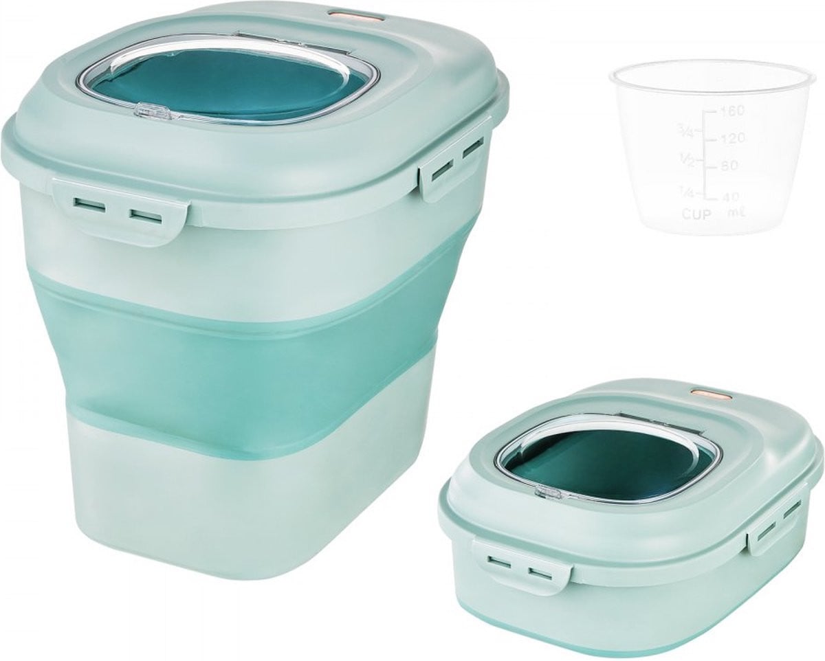 Luchtdichte opvouwbare voorraadpotten voor de keuken, 6,5-25L, PP opbergdoos voor rijst, meel, suiker en bonen