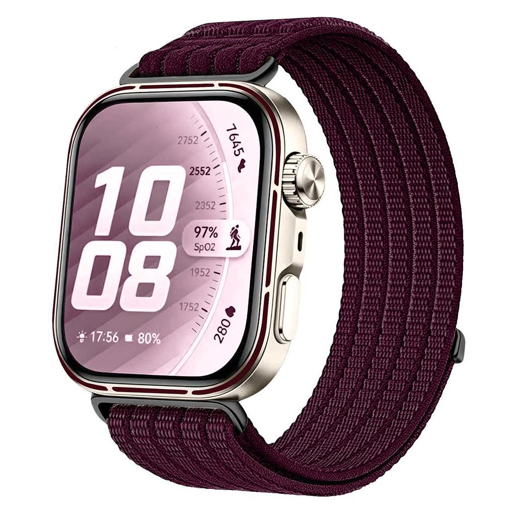 Techsuit - Watchband (W085) - Huawei Watch Fit 5 - Plum Color (Nylon, Textil) (70708535)