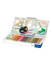 STAEDTLER buddy 3 in 1 Farbstift Wachs für Glas Pappe gemischte Farben 9.5 mm Packung mit 18 Buntstift (140 C18)