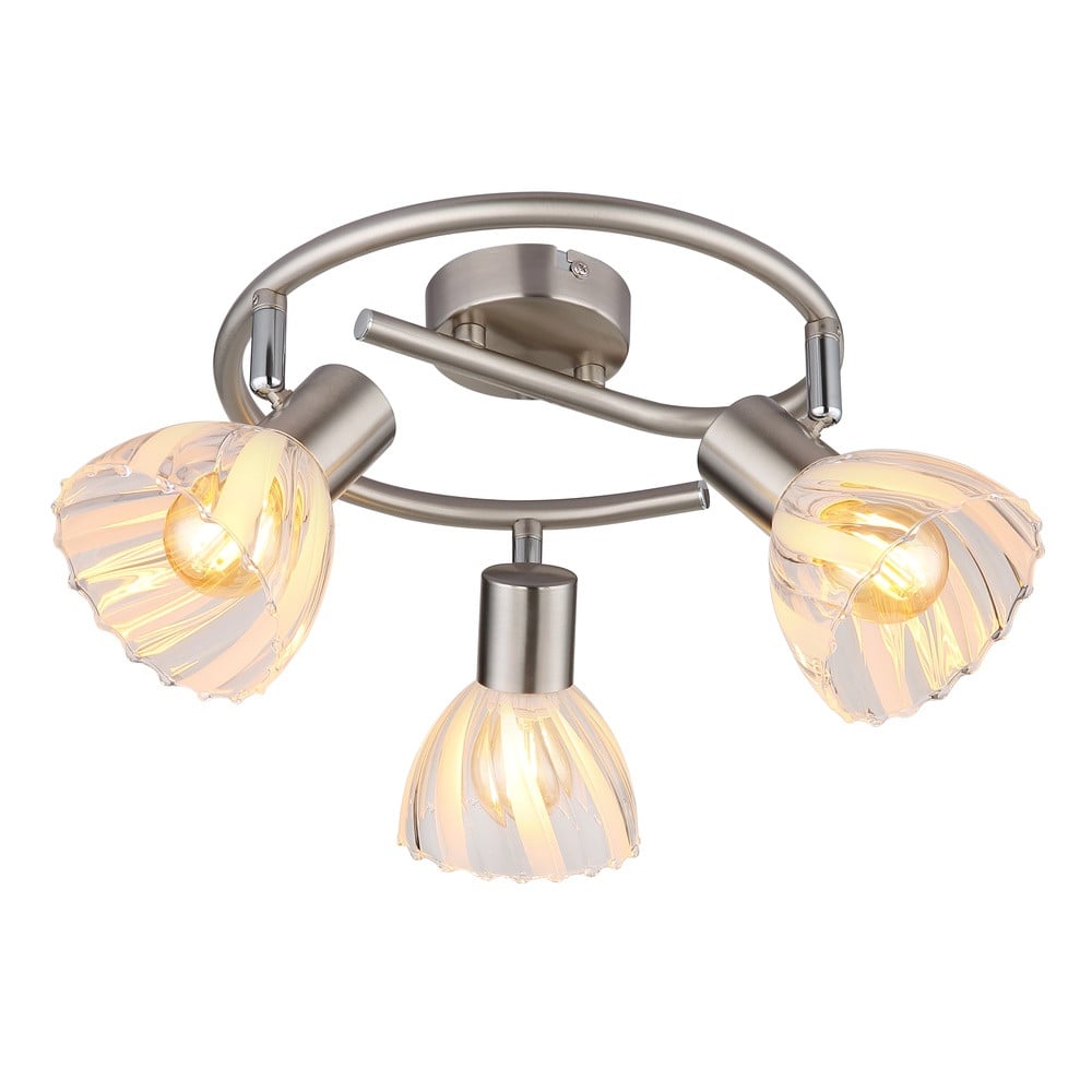 Globo Zachery Plafondlamp 3-lichts - Zilver