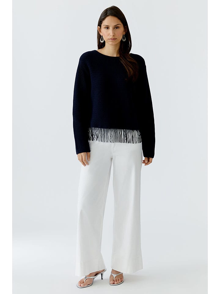 Oui Pullover in Dunkelblau - 44