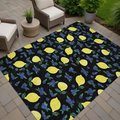 Addison Rugs Machine Washable Indoor/ Outdoor Citrus Berry Chantille Rug