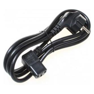 Logo Netzkabel 23 Netzkabel, CEE7 (Stecker) - C13, 2m, VDE approved, schwarz,, 90°links gewinkelt (2 m) (41913207)